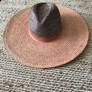 BCBG Maxazria Barr Pink Blocked Floppy Hat